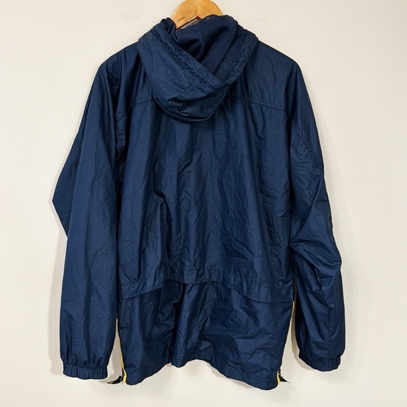ADIDAS 90’s Vintage Jacket 1/2 Zipper Pullover With Hood Navy Size Large EUC - Picture 4 of 10